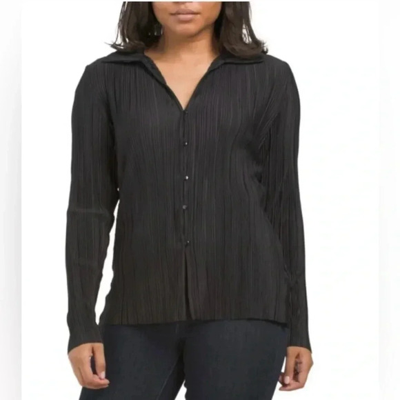 ELIE TAHARI BRAND NEW WITH TAGS ACCORDION PLEATED BLOUSE - Picture 1 of 9